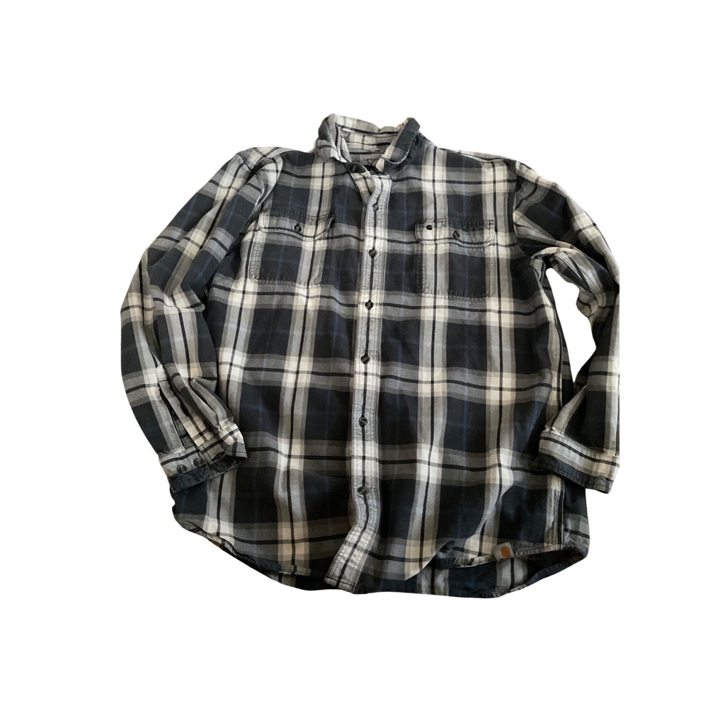Carhartt Mens XL‎ Original Fit Plaid Flannel Shirt Long Sleeve Workwear
